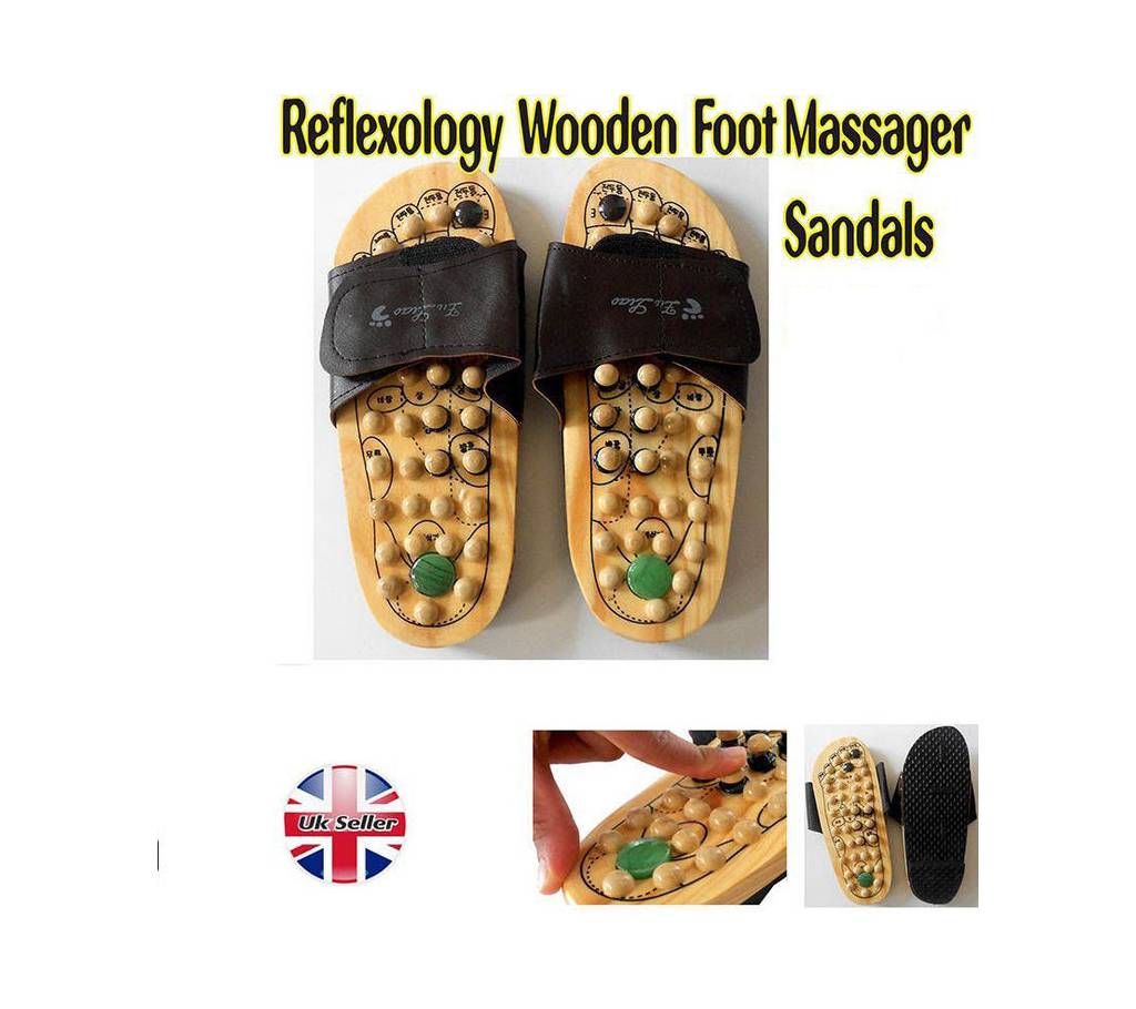 Wooden Slippers Reflexology Shoes Acupuncture