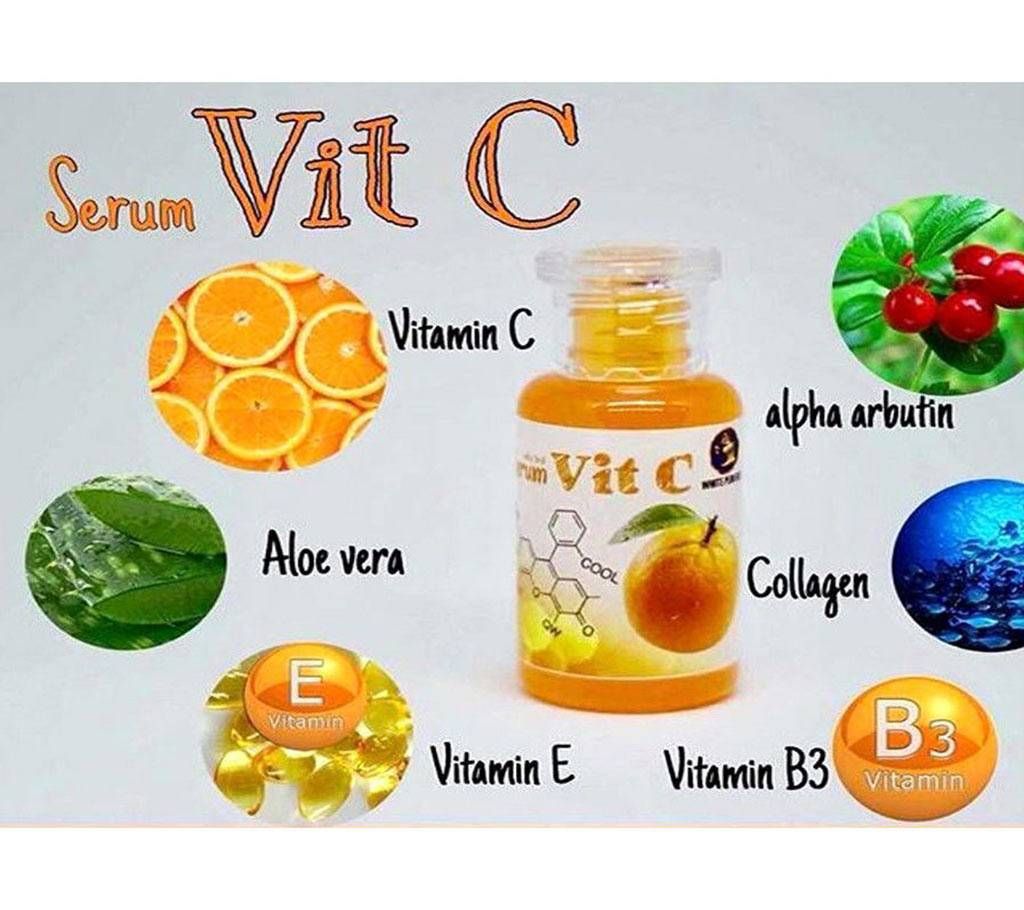 White perfect vit C Skin whitening serum-30ml-Thailand 
