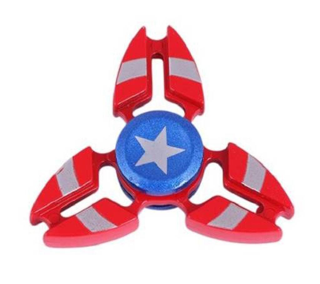 Metal Captain America Fidget Spinner-Red