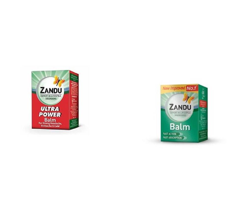 Zandu Balm Ultra Power - 8ml (Original Indian) & Zandu Balm - 8ml (Original Indian)