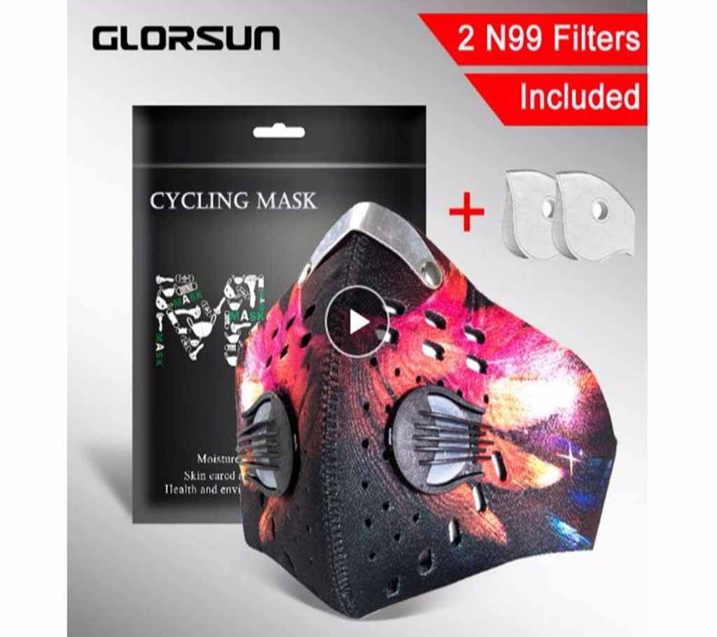 Durable Respirator Dustproof  Black Activated Carbon Filtration Windbreak Scarf Haze Mask