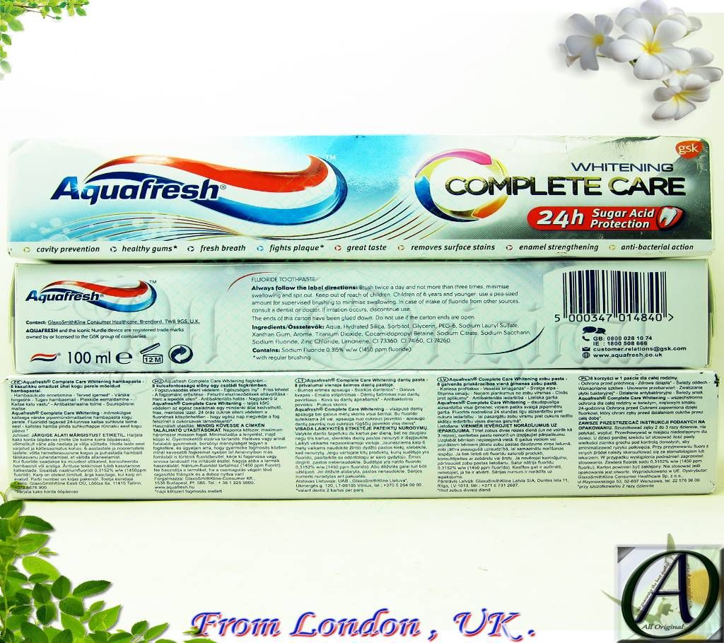 Aquafresh Complete Care Whitening Toothpaste 100ml (Ireland)