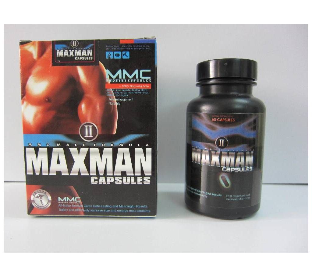 Maxman Penis Enlargement & Increase Sexual Stamina Food Supplement Capsules- 60Cap (USA)