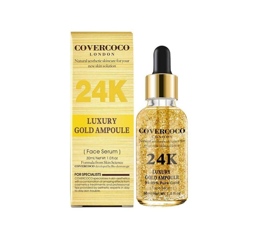 Covercoco LONDON Luxury 24K Gold Ampoule serum 30ml UK