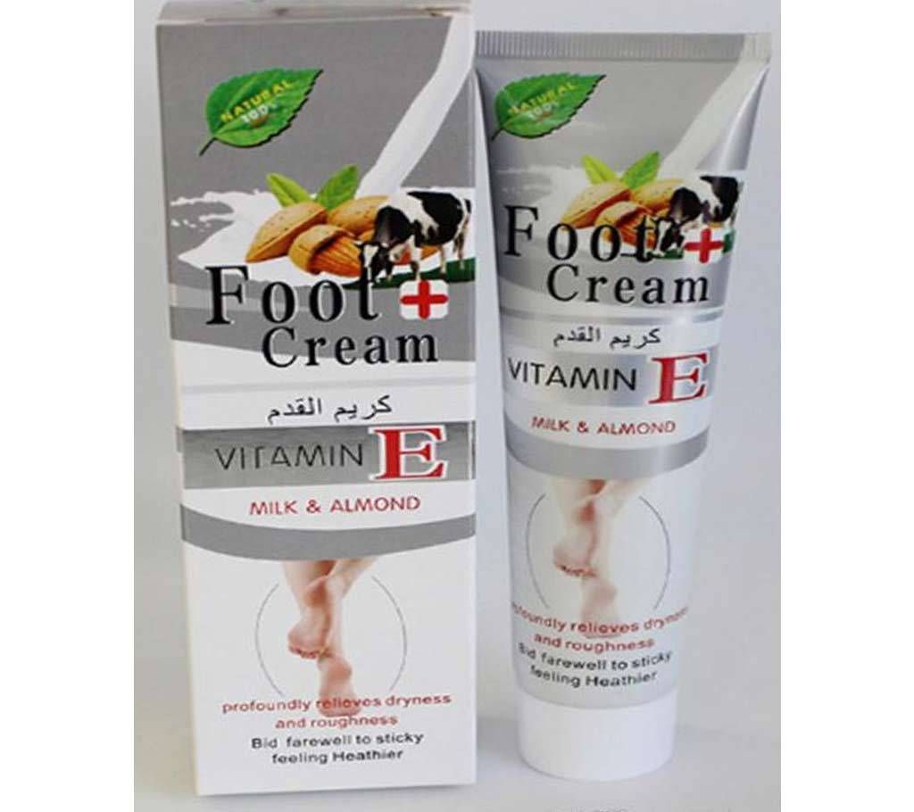 foot + cream vitamin e milk and almond-120ml-China 