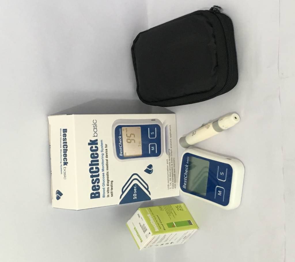 Best Check Blood Gluose Meter, Automatic Blood Glucose Meter Kit for Diabetes Testing (including 25 Strips), Taiwan