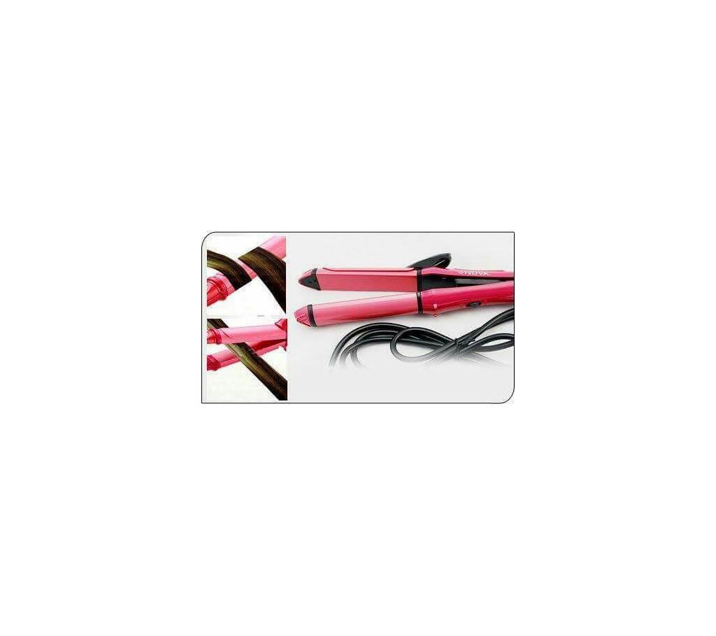 2 In 1 Professional Hair Straightener (Straight & Curl)