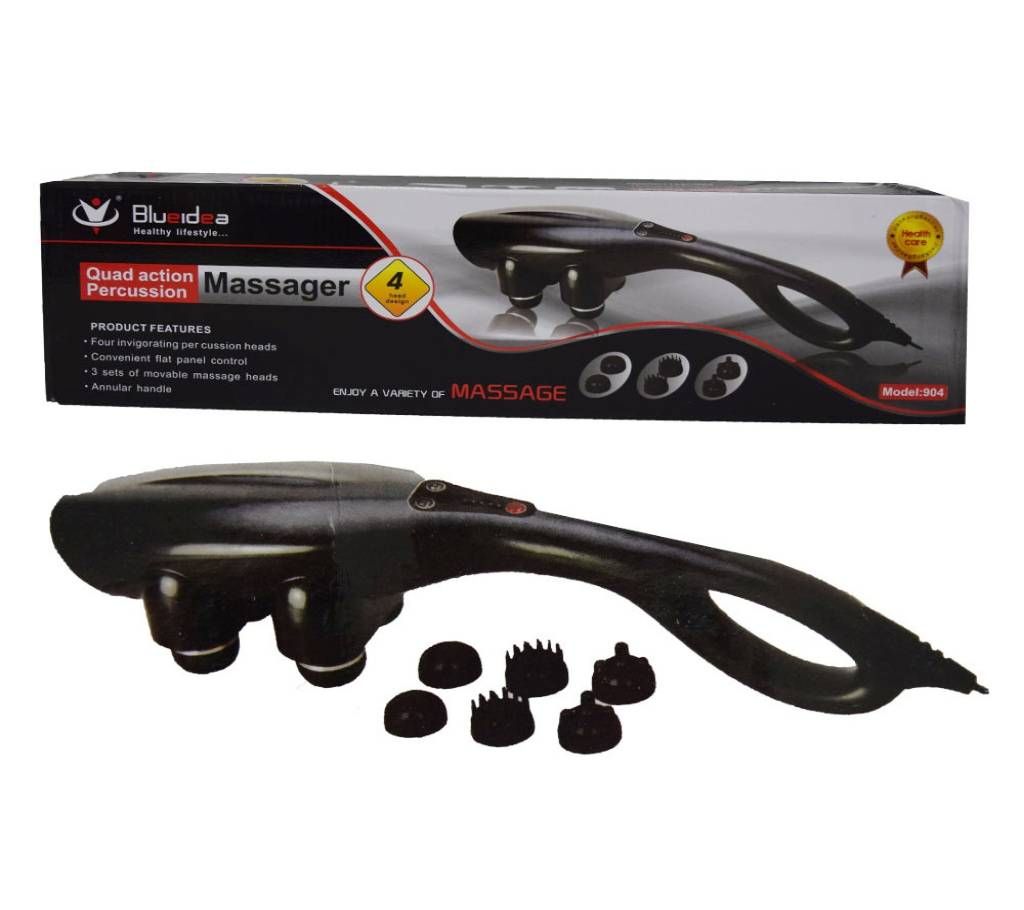 Quad action percussion massager