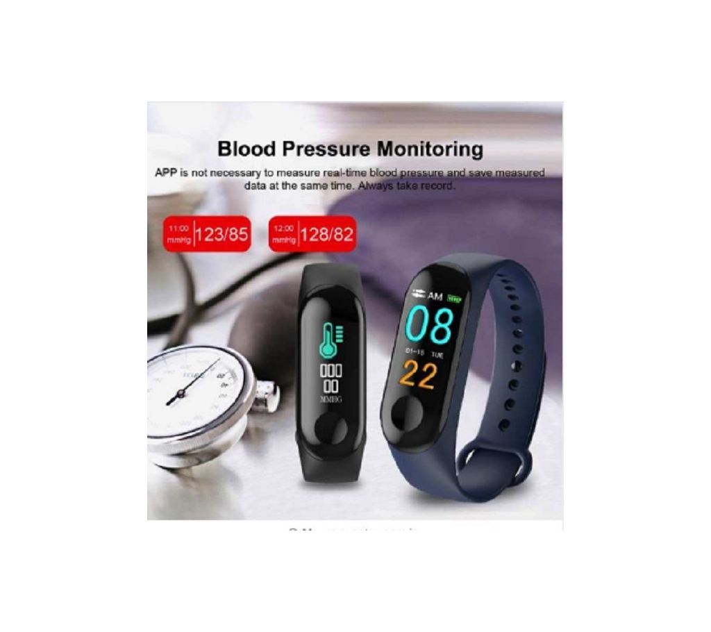 M3 Fitness Bracelet OLED Color Touch Screen Smart Wristband"