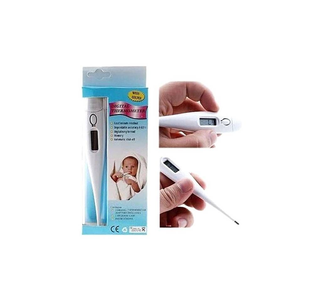 Digital Thermometer With Beeper - White