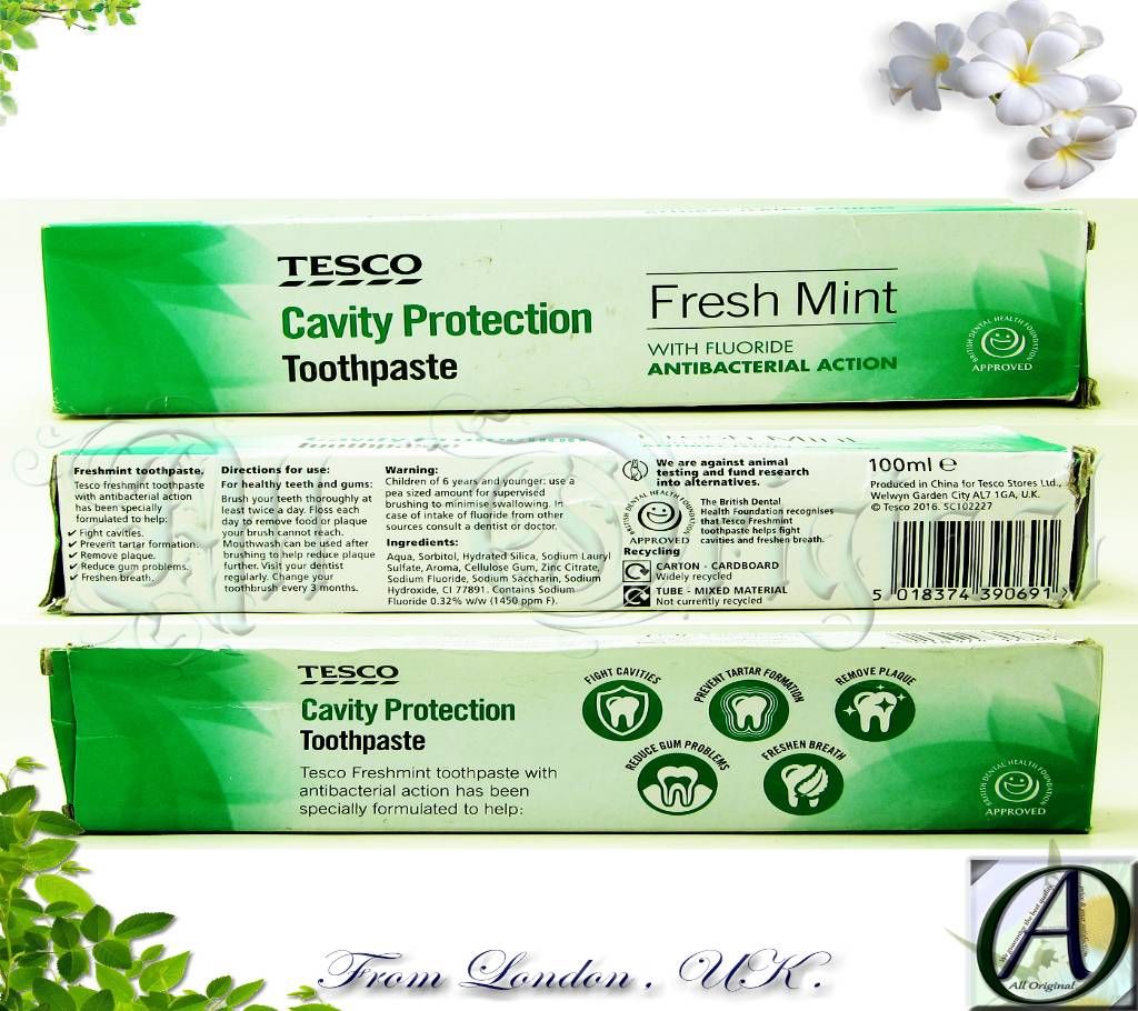 Tesco Freshmint Cavity Protection Toothpaste 100ml (China )