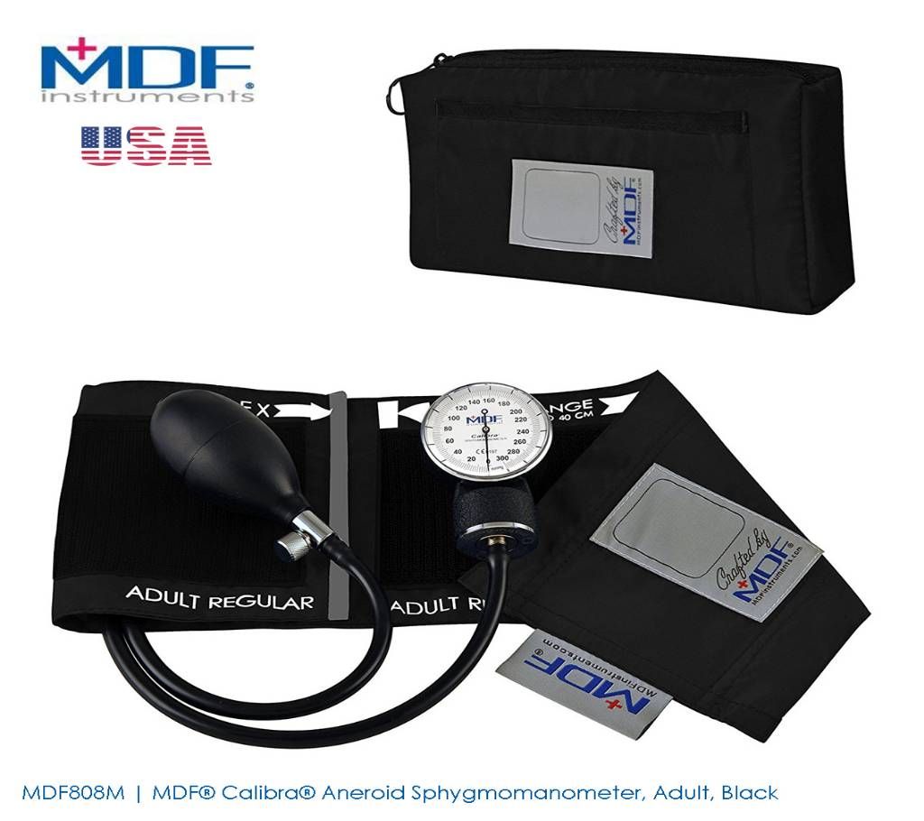 MDF808M | MDF Calibra Aneroid Sphygmomanometer, Adult, Black