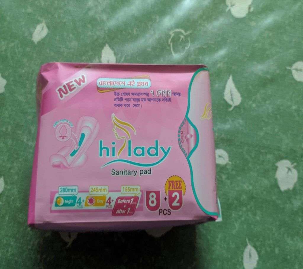 Hi lady sanitary 8 pads