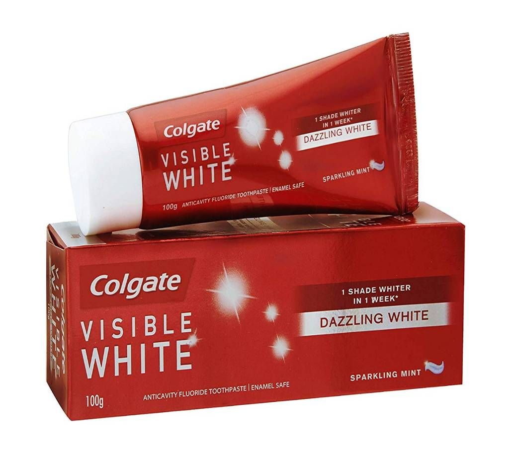 Colgate Toothpaste Visible White Sparkling Mint - 100 g India