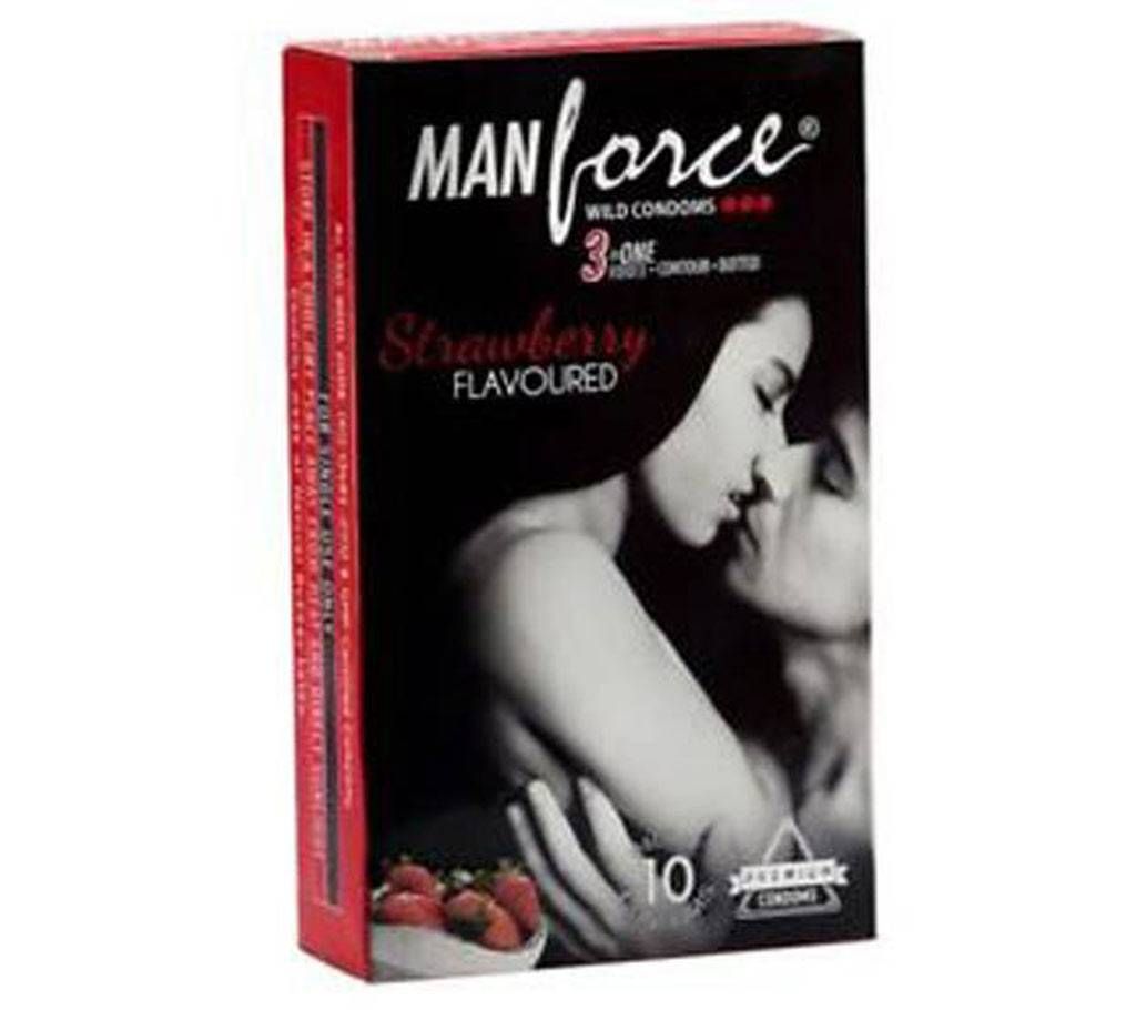 Manforce strawberry Flavoured-10pcs