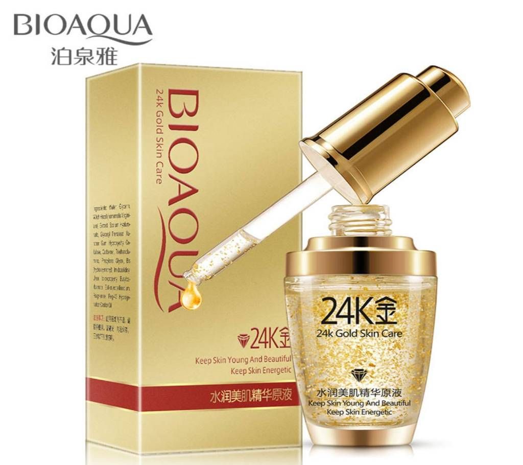 BIOAQUA 24K Active Gold Face Serum Essence Moisturizing Skin Care 30ml China