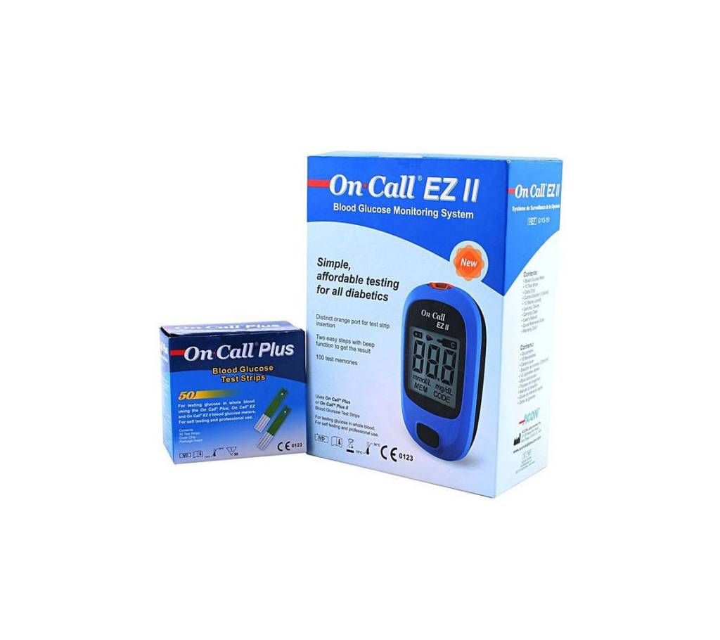 On Call EZ II-Blood Glucose Monitoring System Test Strip (50pcs):