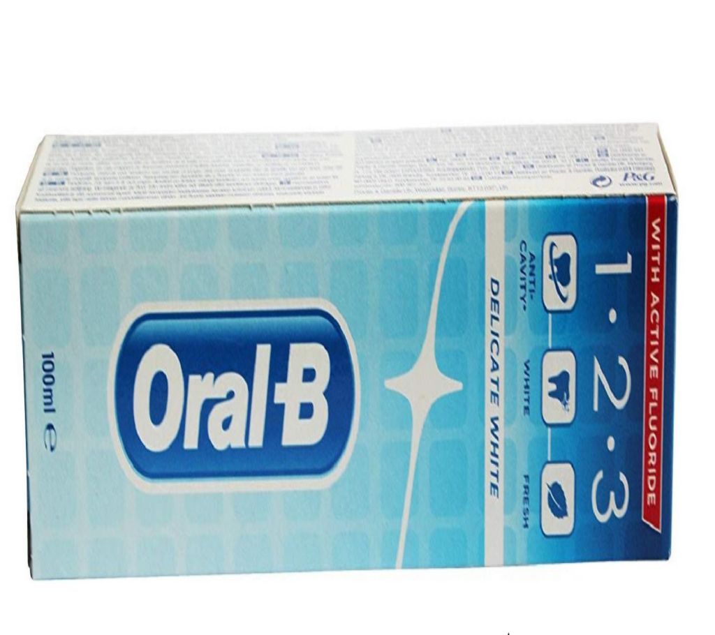 Oral-B 100ml Toothpaste 123 Delicate White - UK