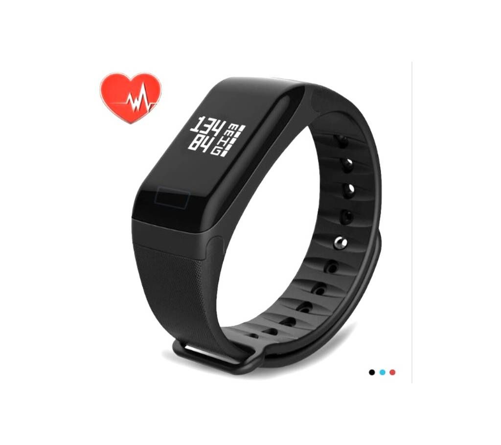 Lerbyee F1 Smart Bracelet Smart Watch Heart Rate Monitor - Black