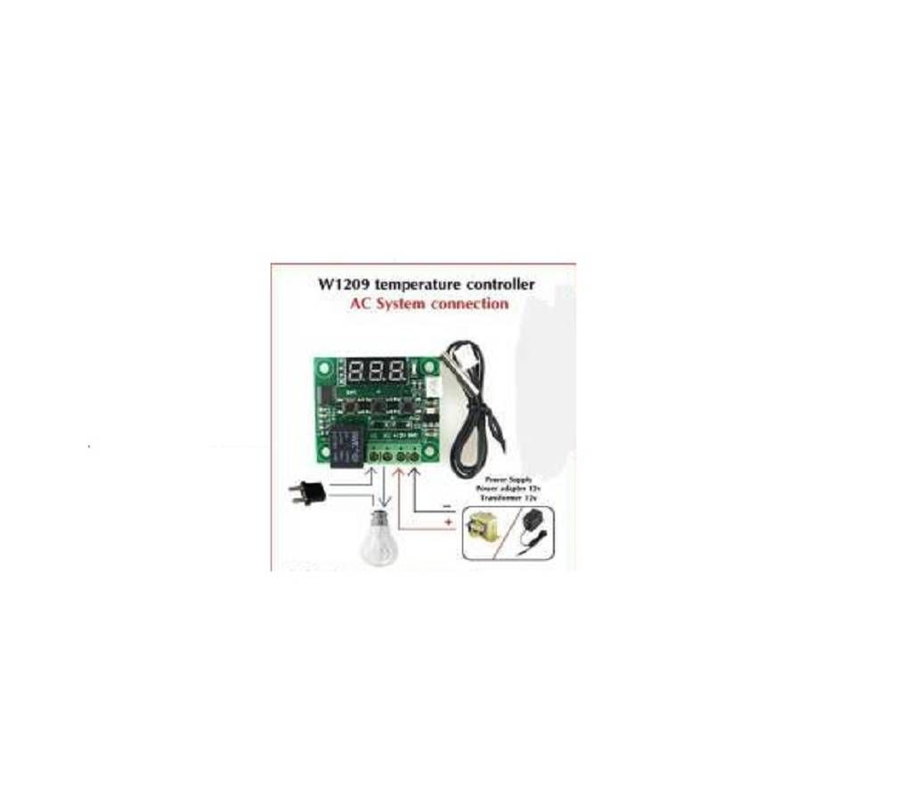 W1209 DC 12V Digital Cool/Heat Temp Thermostat Thermometer
