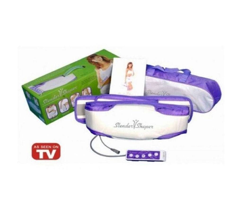 Slender V Shaper Slim Belt Massager - White and Purple