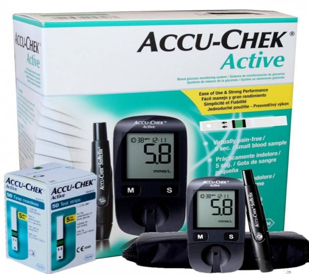 Accu-Chek Active 4G Blood Glucose Monitoring Machine 