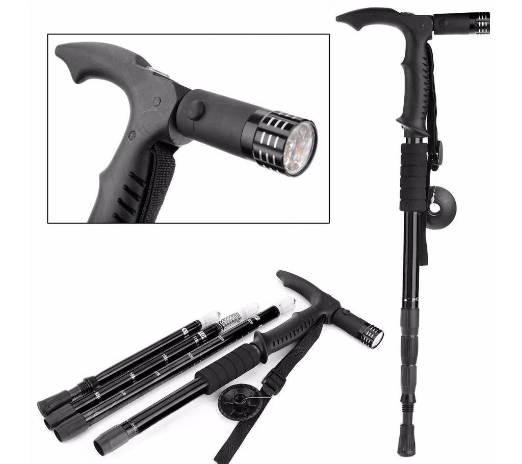Yongbo  4-Step Adjustable Anti-Shock Telescopic Hiking Walking Stick