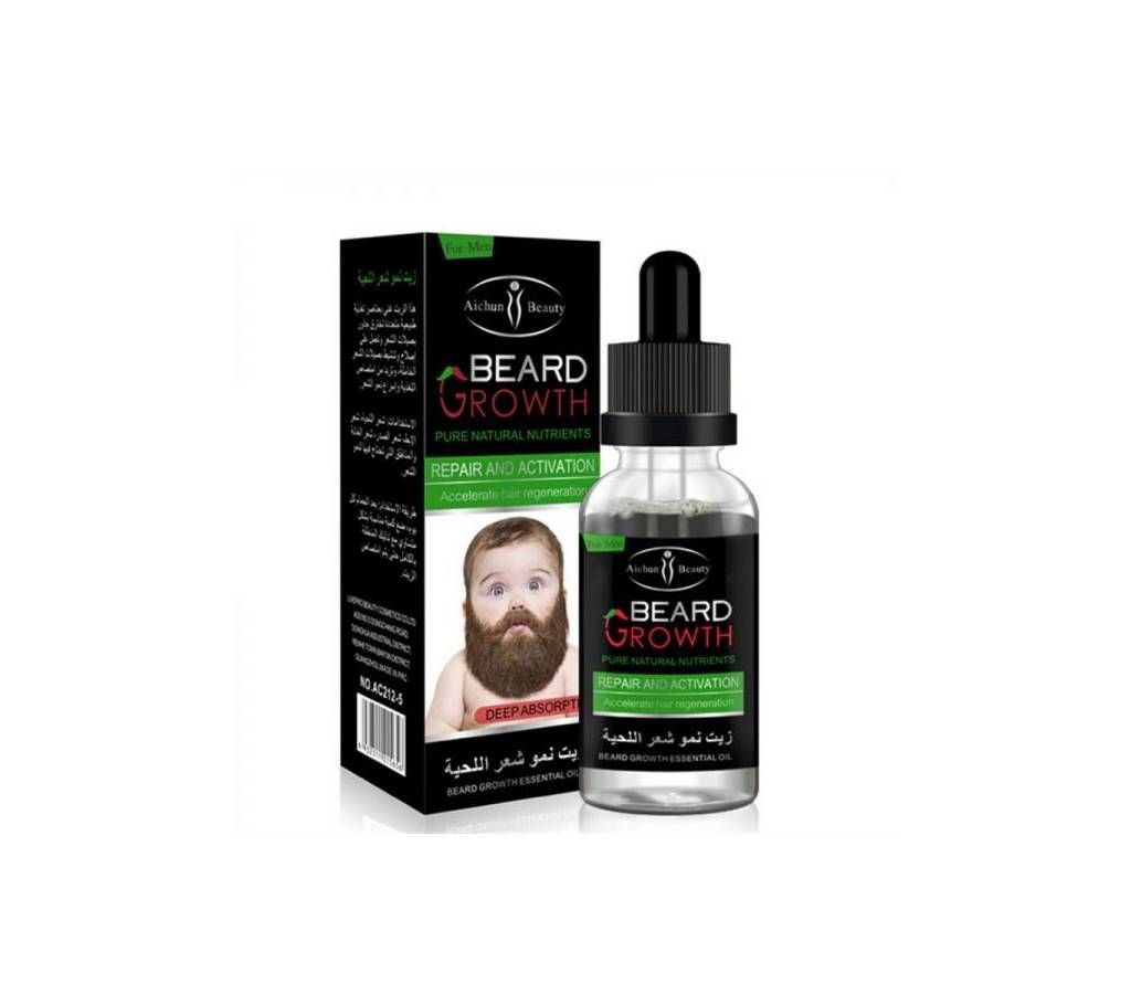 AICHUN BEAUTY Beard Oil Mustache Hair Growth Pure Natural Nutrients  30ml