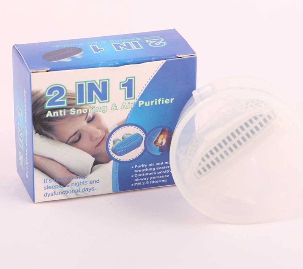 2 IN 1 Anti Snoring and Air Purifier Snore Nose Clip Nose Breathing Apparatus