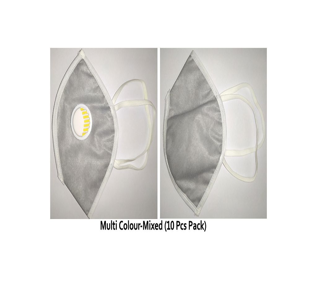 Multicolored Anti-Pollution Face Mask-10 Piece Pack