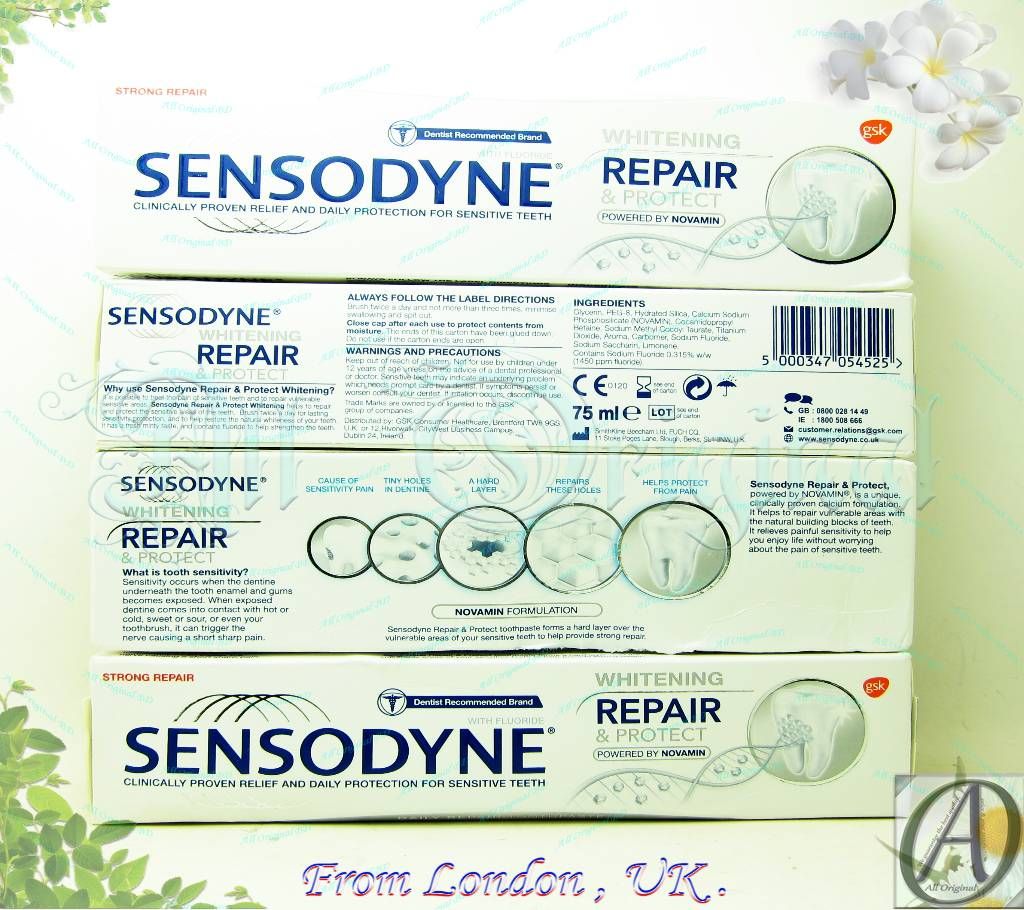 Sensodyne® Repair and Protect Whitening  Toothpaste 75ml (UK)