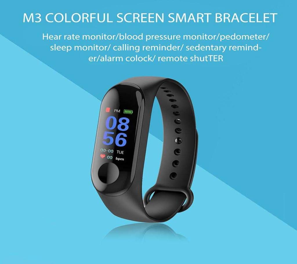 M3 Band Fitness Tracker Waterproof Smartband with OLED Display Touchpad