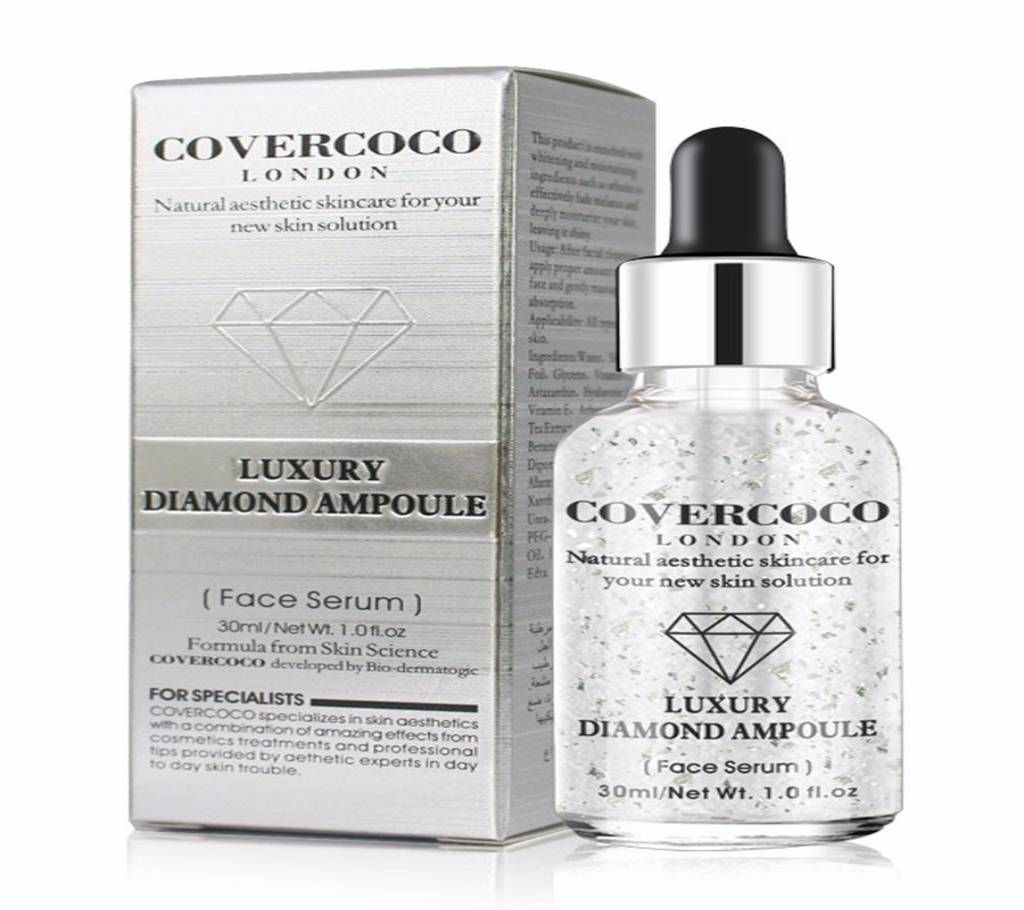 COVERCOCO Luxury Diamond Ampoule Face Serum Anti Ageing Whitening Essence 30ml