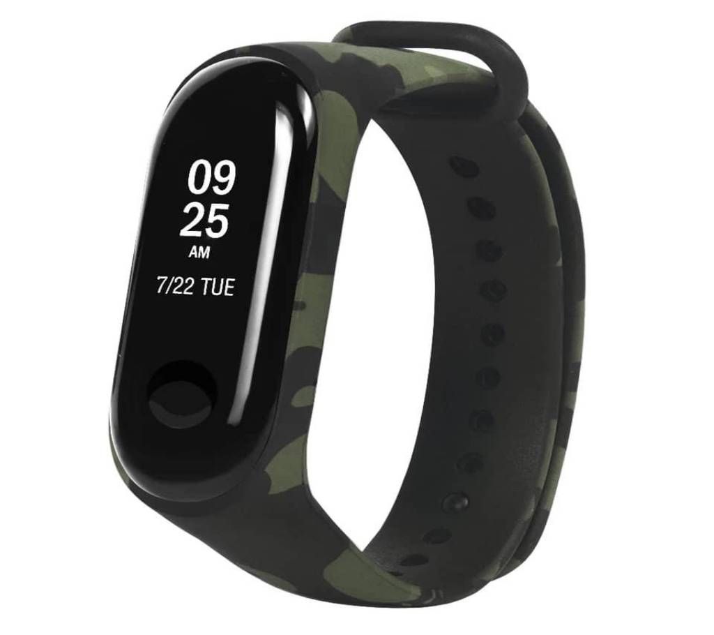 Mi Band 3 Cocotina Silicone Army strap - Black