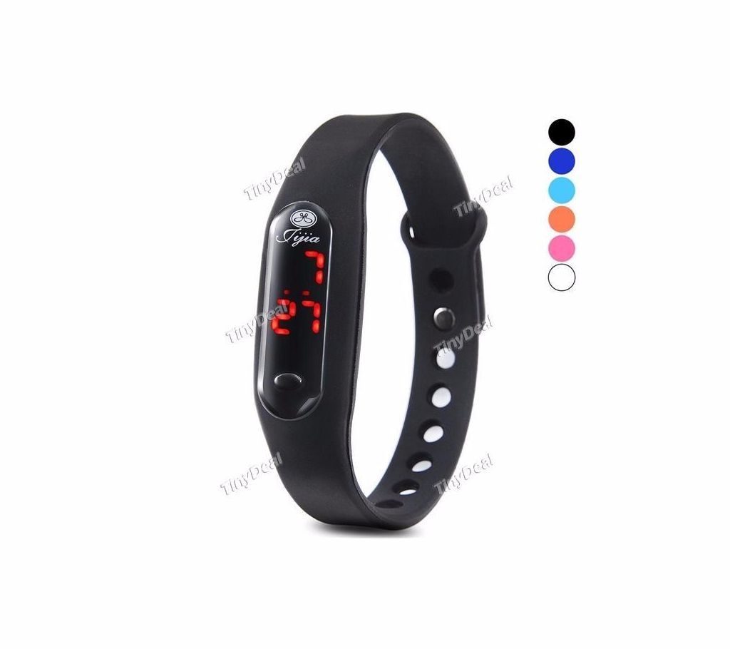 Silicon LED Sports Watch Man - Black