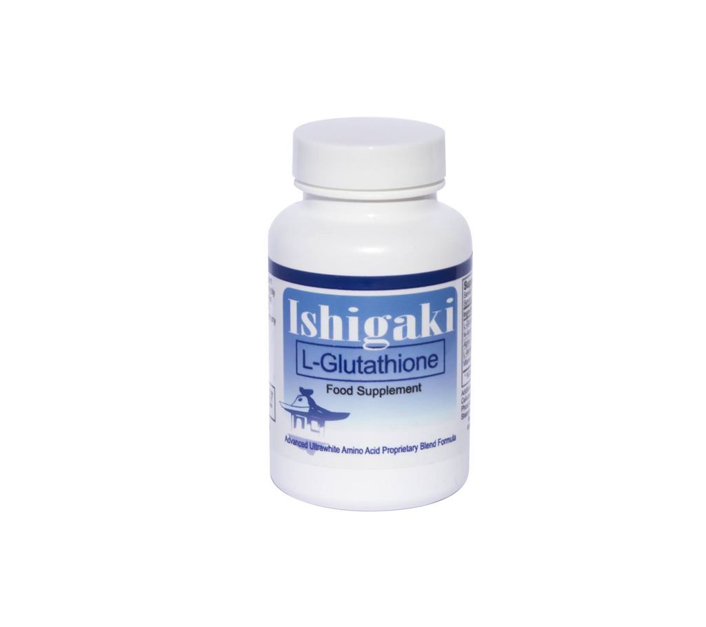 UTHENTIC ISHIGAKI L-GLUTATHIONE 600MG PER SERVING ULTRA-WHITENING FORMULA WITH L-GLUTATHIONE BOOSTER - 60 CAPS USA 