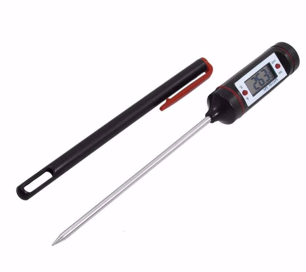 Digital laboratory thermometer and food