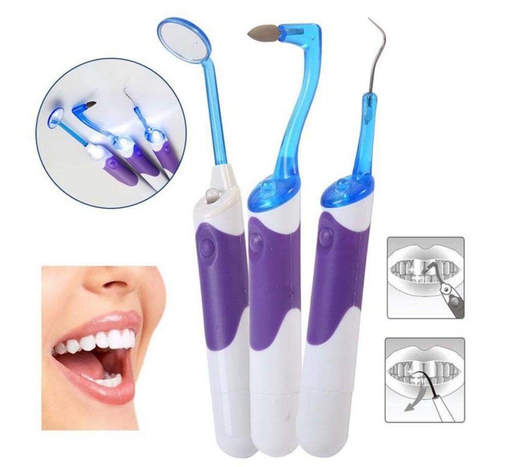 3 piece Oral Cleaning Tools with LED Light