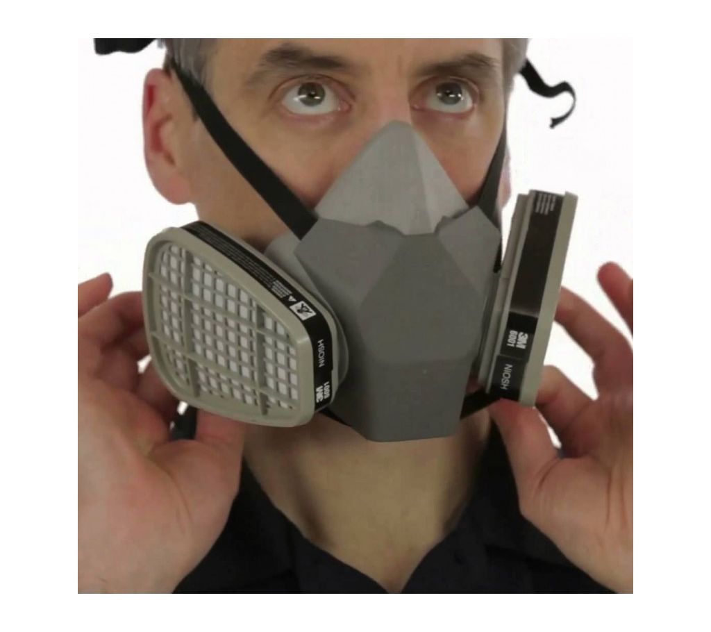 3M half face Respirator 6502QL with OV cartridge 6001