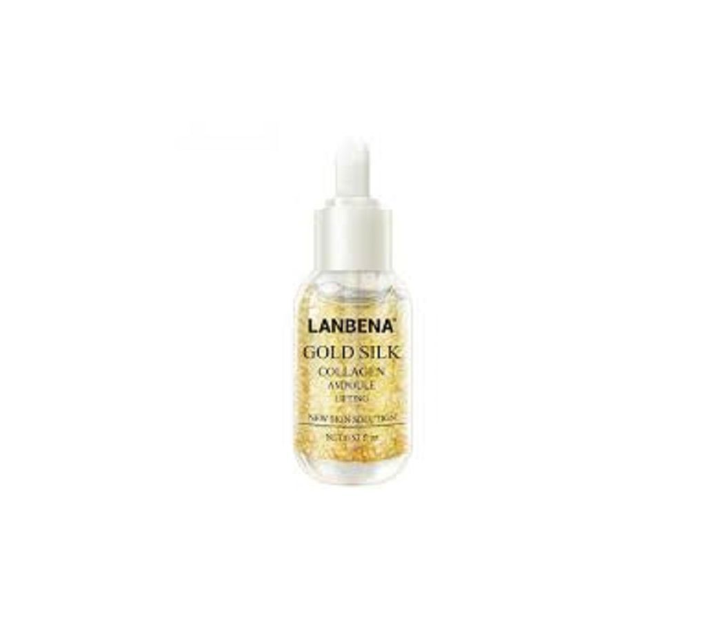 LANBENA Gold Silk Collagen Serum Ampoule Essence Face Serum Skin Whitening Anti-Wrinkle - 15 ml China