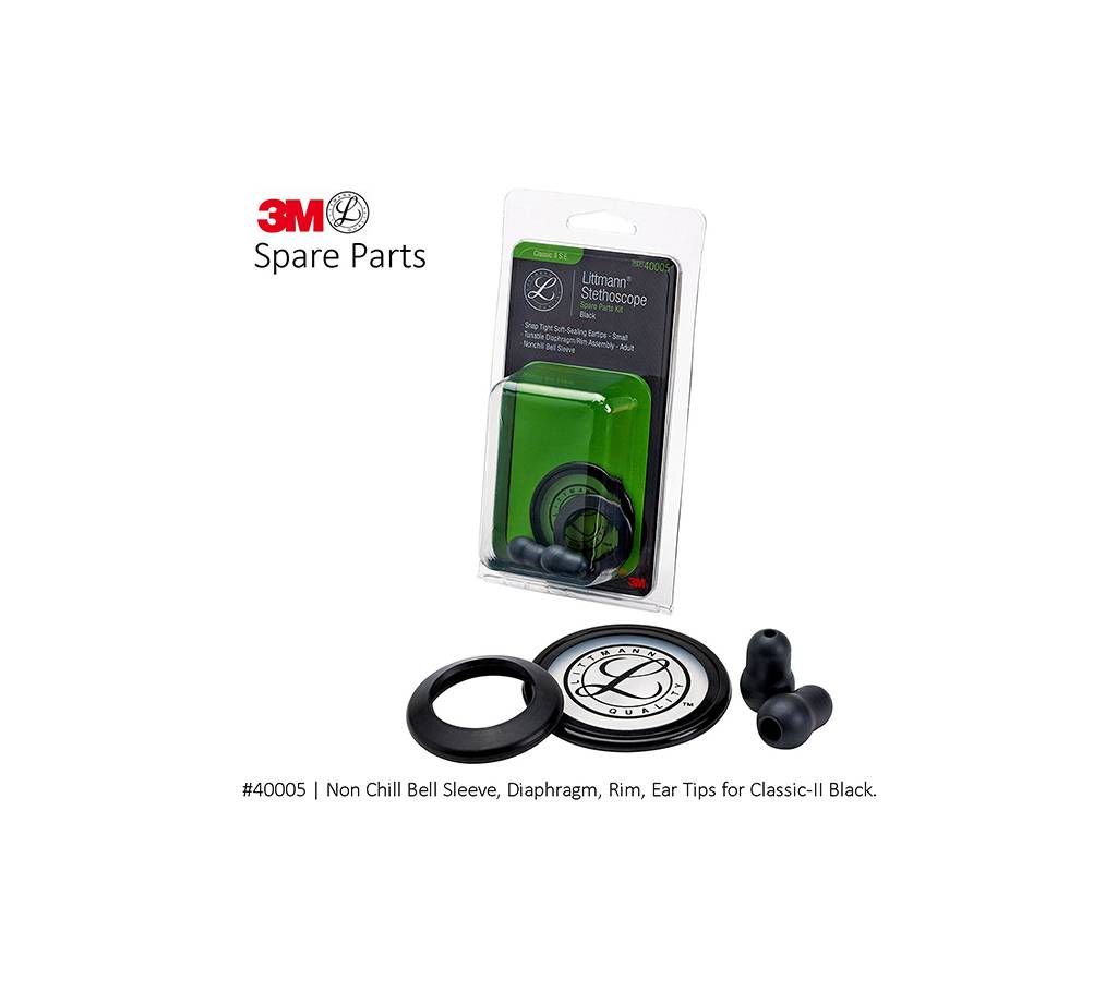 3M Littmann Spare Parts Kit For Classic II Stethoscope - Black