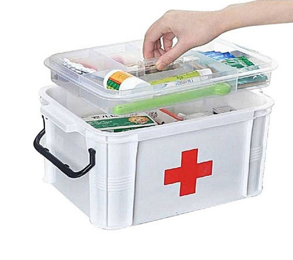 Ongmics Medicines Storage Box First Aid Box 40 - White
