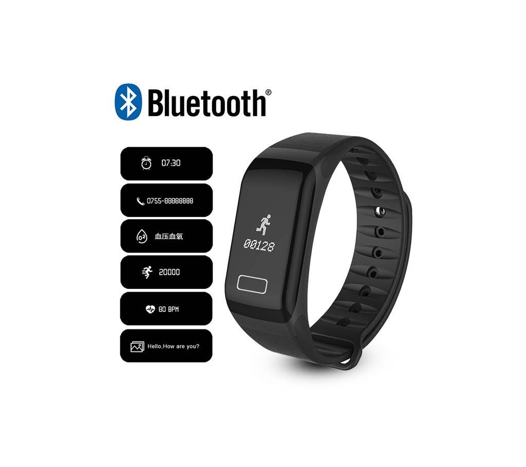 R3 Smart Bracelet Fitness Tracker - Black