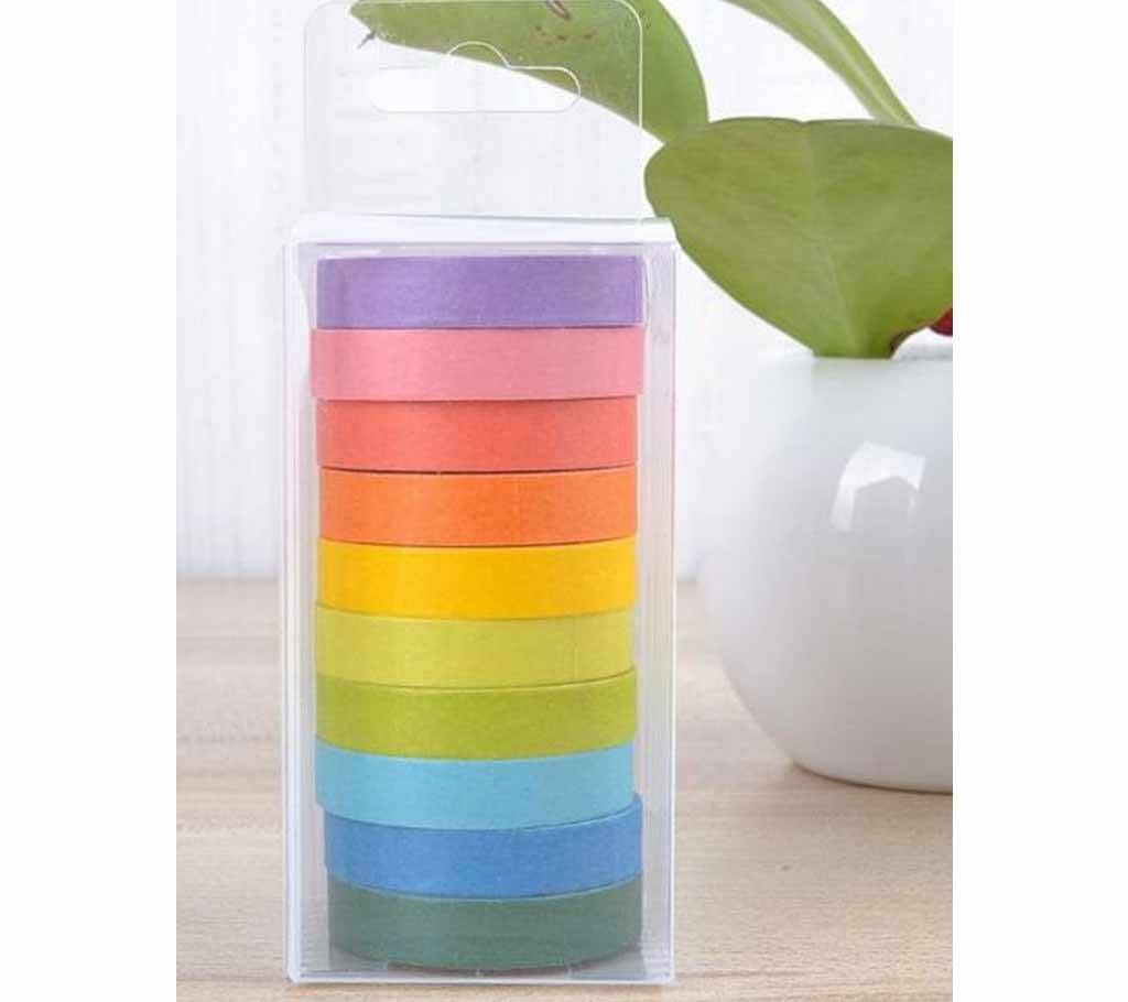 10pcs Washi DYI Tape Set Japanese Decor Adhesive Tape