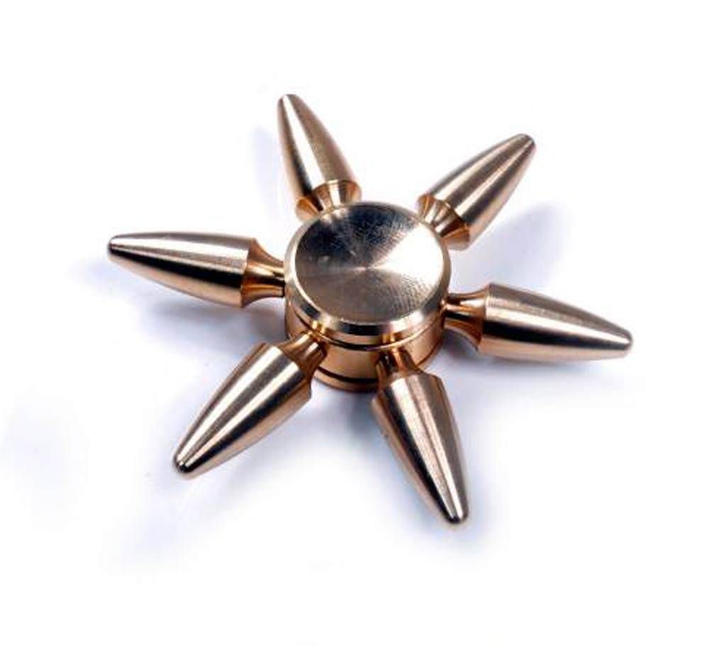 6 pointer metalic fidget spinner