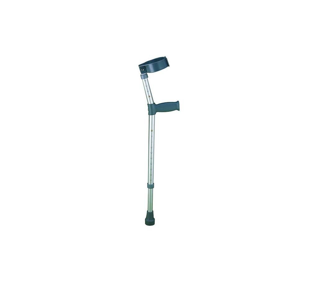 Double adjustable elbow crutch