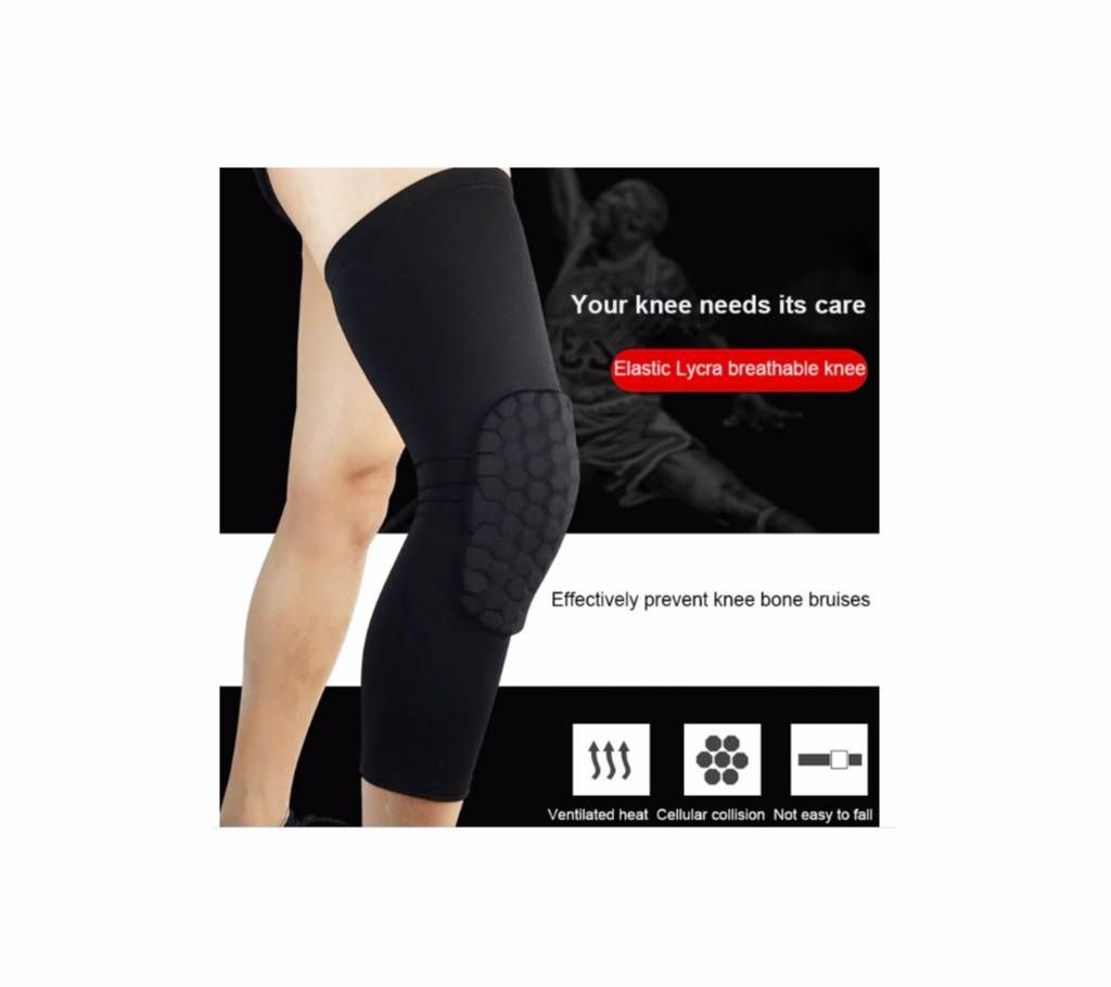 1PCS Breathable Sports Football Basketball Knee Pads Honeycomb Knee Support Protection