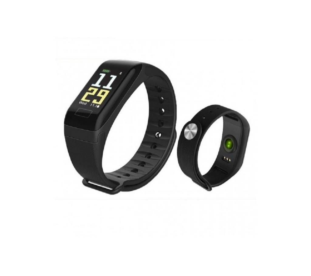 F1 plus Smart Band Color Screen Blood Pressure Heart Rate Monitor 