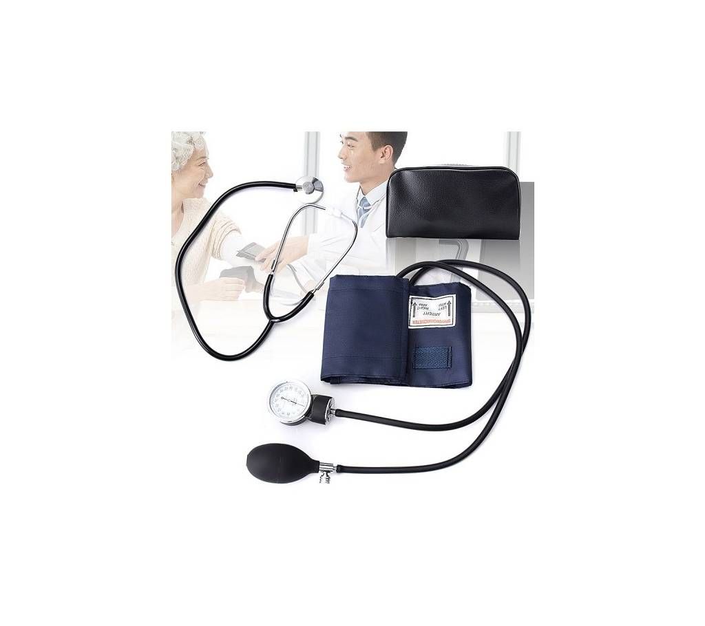 Manual Blood Pressure Machine Sphygmomanometer with Stethoscpe