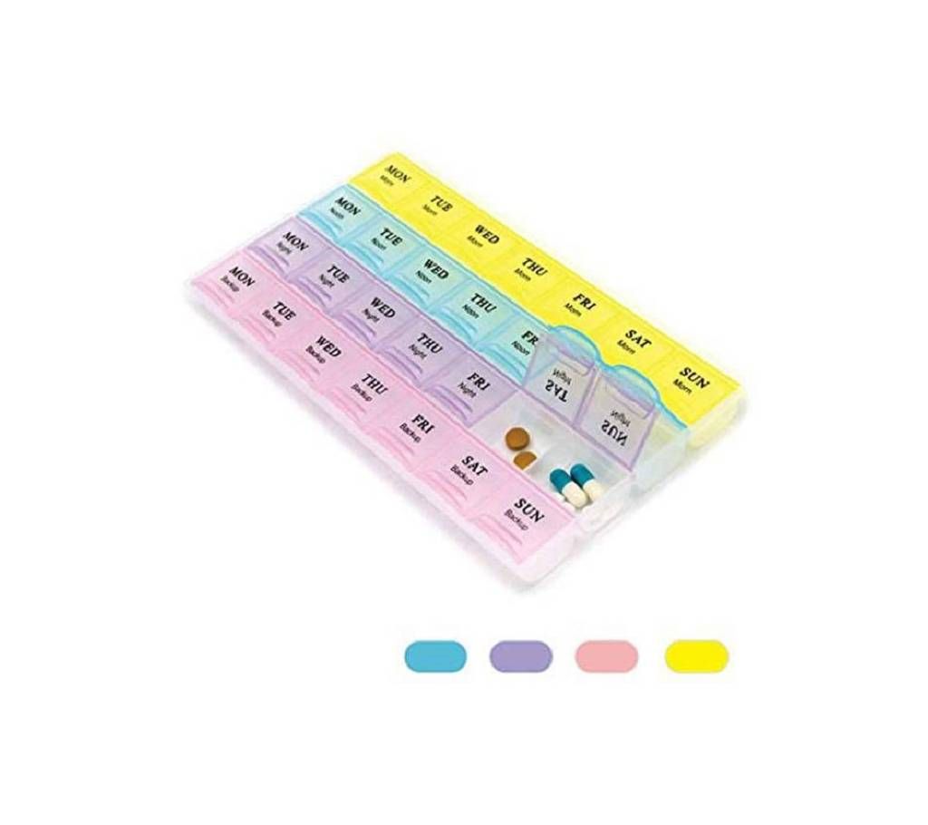 4-Row-28-squares-Weekly-7-D Medi box Tablet Organizer